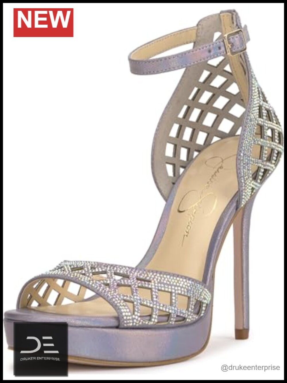 Embellished Rhinestone Stiletto Platform Heels Evening Pumps